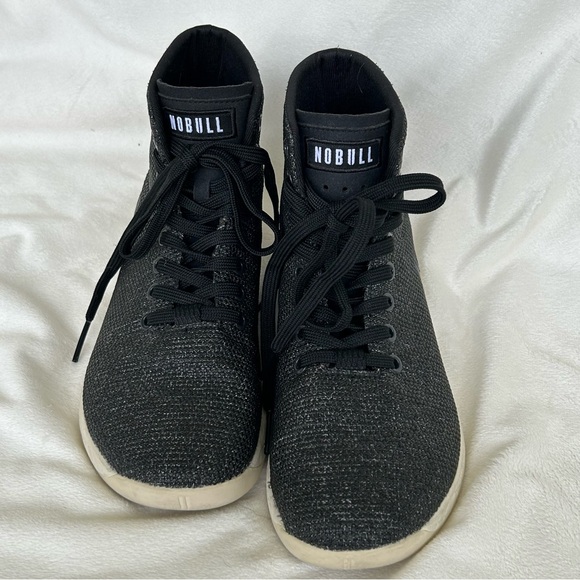 NOBULL Men’s 6.5 Women’s 8 High Top Black Ivy Trainers Sneakers Shoes EUC - Picture 3 of 9